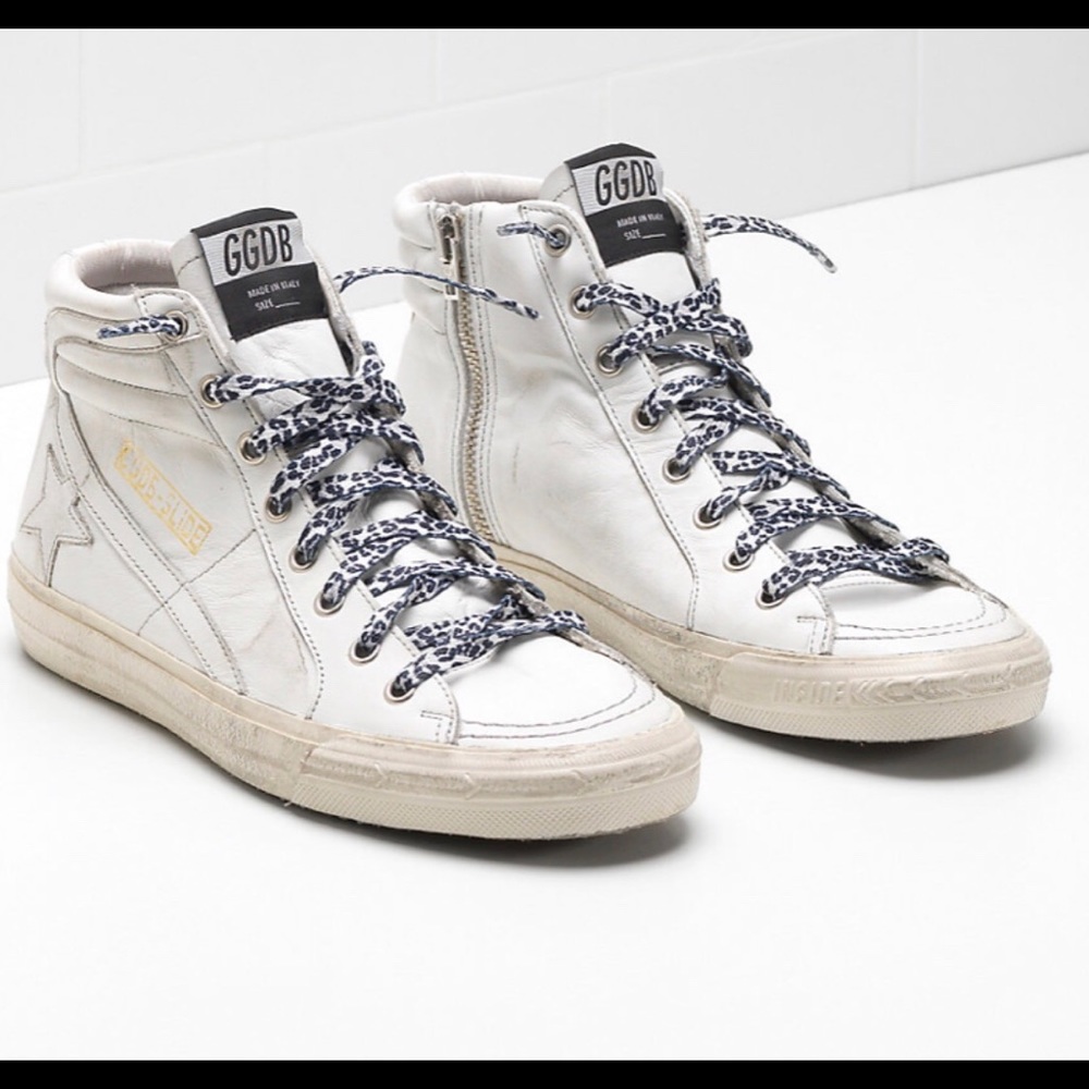 Golden Goose Women's Slide Leather Sneakers White